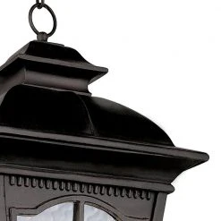 Briarwood 3-Light Black Hanging Outdoor Pendant Light with Water Glass by Bel Air Lighting -GlowNest Shop black bel air lighting outdoor pendant lights 5421 bk 4f 1000