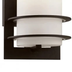 Zephyr 11 in. 1-Light Black Cylinder Outdoor Wall Light Sconce Lantern with Frosted Glass by Bel Air Lighting -GlowNest Shop black bel air lighting outdoor sconces 40204 bk 1f 1000
