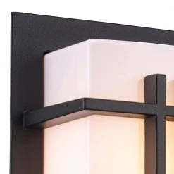 Doheny 1-Light Black Modern Outdoor Wall Light Sconce Lantern with Opal Acrylic Shade by Bel Air Lighting 17 Doheny 1-Light Black Modern Outdoor Wall Light Sconce Lantern with Opal Acrylic Shade by Bel Air Lighting -GlowNest Shop black bel air lighting outdoor sconces 40280 bk 1f 1000