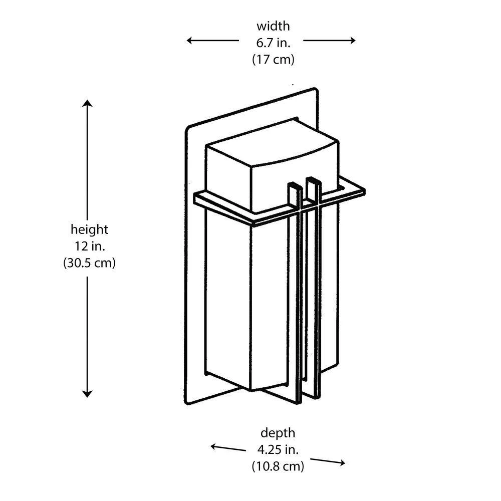 Doheny 1-Light Black Modern Outdoor Wall Light Sconce Lantern with Opal Acrylic Shade by Bel Air Lighting 7 Doheny 1-Light Black Modern Outdoor Wall Light Sconce Lantern with Opal Acrylic Shade by Bel Air Lighting - Image 5
