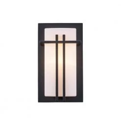 Doheny 1-Light Black Modern Outdoor Wall Light Sconce Lantern with Opal Acrylic Shade by Bel Air Lighting 15 Doheny 1-Light Black Modern Outdoor Wall Light Sconce Lantern with Opal Acrylic Shade by Bel Air Lighting -GlowNest Shop black bel air lighting outdoor sconces 40280 bk c3 1000