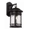 Boardwalk 16.25 in. 1-Light Black Outdoor Wall Light Sconce Lantern with Water Glass by Bel Air Lighting -GlowNest Shop black bel air lighting outdoor sconces 40371 bk 64 1000