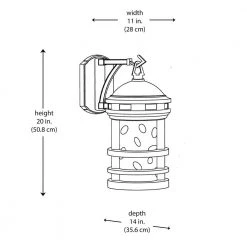 Boardwalk 20 in. 1-Light Black Outdoor Wall Light Sconce Lantern with Water Glass by Bel Air Lighting -GlowNest Shop black bel air lighting outdoor sconces 40372 bk 77 1000