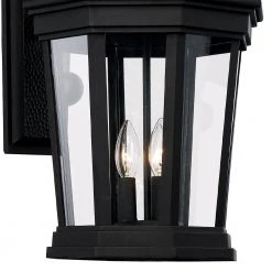 Westfield 3-Light Black Outdoor Wall Light Sconce Lantern with Clear Glass by Bel Air Lighting -GlowNest Shop black bel air lighting outdoor sconces 40402 bk 4f 1000