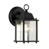 Patrician 1-Light Black Outdoor Wall Light Sconce Lantern with Clear Glass by Bel Air Lighting 2 Patrician 1-Light Black Outdoor Wall Light Sconce Lantern with Clear Glass by Bel Air Lighting -GlowNest Shop black bel air lighting outdoor sconces 40455 bk 64 1000