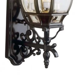Francisco 3-Light Black Outdoor Wall Light Coach Lantern with Clear Glass by Bel Air Lighting -GlowNest Shop black bel air lighting outdoor sconces 4051 bk 4f 1000