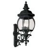 Francisco 4-Light Black Outdoor Wall Light Coach Lantern with Clear Glass by Bel Air Lighting