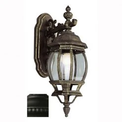 Francisco 1-Light Black Outdoor Wall Light Sconce Lantern with Clear Glass by Bel Air Lighting