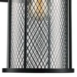 Stewart 20 in. 1-Light Black Outdoor Wall Light Sconce Lantern with Mesh Frame by Bel Air Lighting 11 Stewart 20 in. 1-Light Black Outdoor Wall Light Sconce Lantern with Mesh Frame by Bel Air Lighting -GlowNest Shop black bel air lighting outdoor sconces 40742 bk 4f 1000