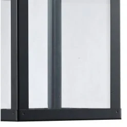 Oxford 17.75 in. 1-Light Black Modern Outdoor Wall Light Sconce Lantern with Clear Glass by Bel Air Lighting -GlowNest Shop black bel air lighting outdoor sconces 40751 bk 4f 1000