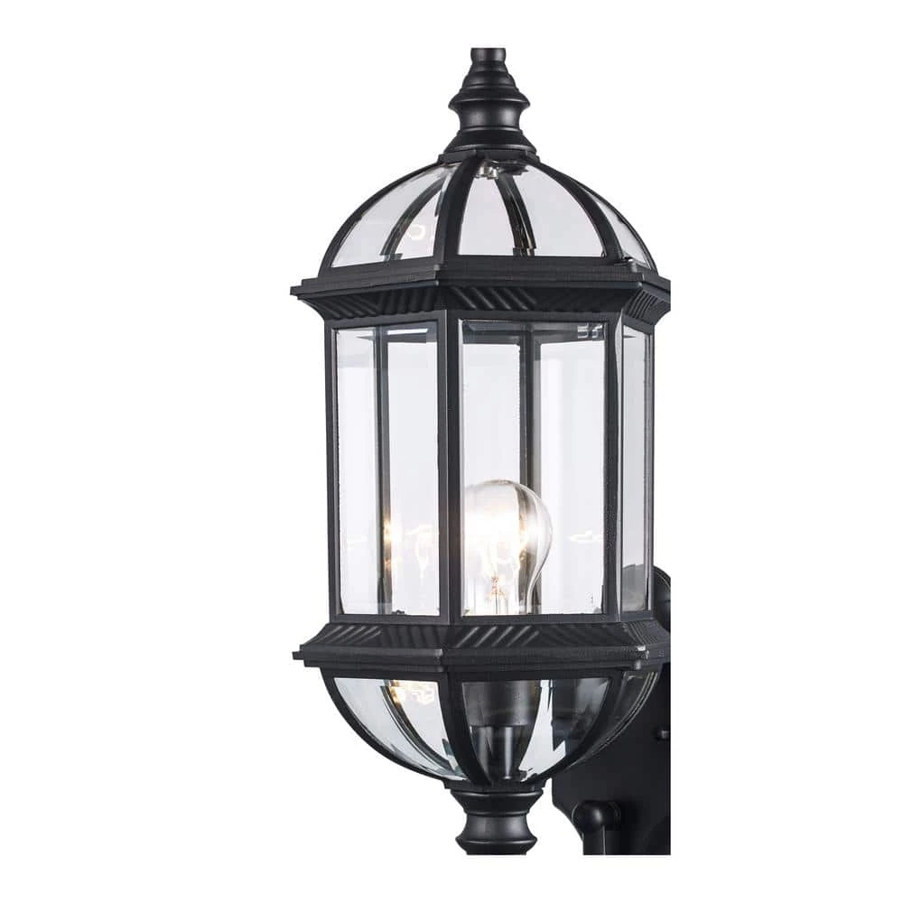 Wentworth 1-Light Large Black Outdoor Wall Light Sconce Lantern with Clear Glass by Bel Air Lighting 10 Wentworth 1-Light Large Black Outdoor Wall Light Sconce Lantern with Clear Glass by Bel Air Lighting - Image 8