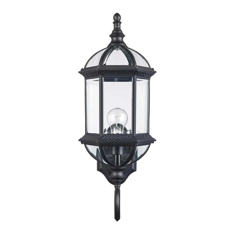 Wentworth 1-Light Large Black Outdoor Wall Light Sconce Lantern with Clear Glass by Bel Air Lighting 9 Wentworth 1-Light Large Black Outdoor Wall Light Sconce Lantern with Clear Glass by Bel Air Lighting - Image 7