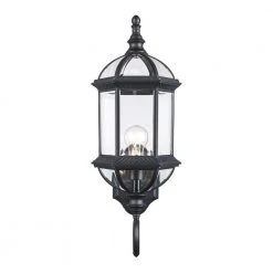 Wentworth 1-Light Large Black Outdoor Wall Light Sconce Lantern with Clear Glass by Bel Air Lighting 16 Wentworth 1-Light Large Black Outdoor Wall Light Sconce Lantern with Clear Glass by Bel Air Lighting -GlowNest Shop black bel air lighting outdoor sconces 4180 bk c3 1000