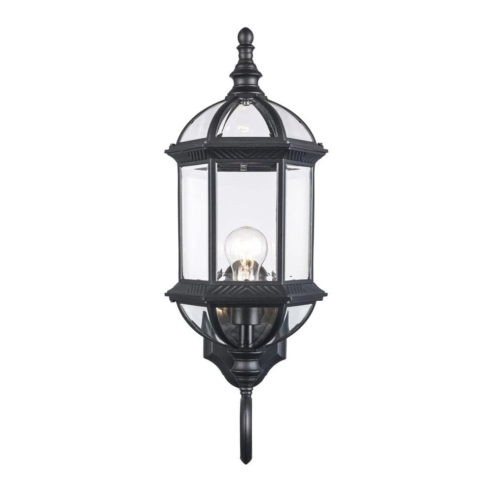 Wentworth 1-Light Large Black Outdoor Wall Light Sconce Lantern with Clear Glass by Bel Air Lighting 8 Wentworth 1-Light Large Black Outdoor Wall Light Sconce Lantern with Clear Glass by Bel Air Lighting - Image 6