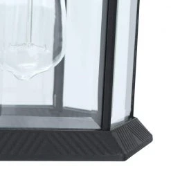 Wentworth 1-Light Small Black Outdoor Wall Light Sconce Lantern with Clear Glass by Bel Air Lighting -GlowNest Shop black bel air lighting outdoor sconces 4181 bk 1d 1000