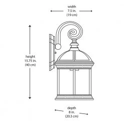 Wentworth 1-Light Small Black Outdoor Wall Light Sconce Lantern with Clear Glass by Bel Air Lighting -GlowNest Shop black bel air lighting outdoor sconces 4181 bk 40 1000