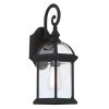 Wentworth 1-Light Small Black Outdoor Wall Light Sconce Lantern with Clear Glass by Bel Air Lighting