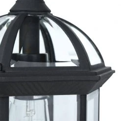Wentworth 1-Light Small Black Outdoor Wall Light Sconce Lantern with Clear Glass by Bel Air Lighting -GlowNest Shop black bel air lighting outdoor sconces 4181 bk 66 1000