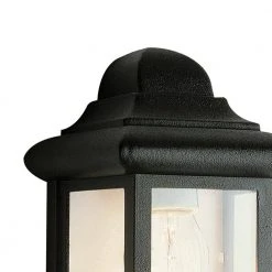 Vista 1-Light Black Outdoor Wall Light Sconce Lantern with Clear Glass Shade by Bel Air Lighting -GlowNest Shop black bel air lighting outdoor sconces 44835 bk 4f 1000
