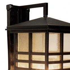 Huntington 3-Light Black Outdoor Wall Light Sconce Lantern with Seeded Glass by Bel Air Lighting -GlowNest Shop black bel air lighting outdoor sconces 4637 bk c3 1000