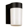 Pershing 1-Light Black Outdoor Wall Light Sconce Lantern with Opal Glass Jelly Jar Shade by Bel Air Lighting -GlowNest Shop black bel air lighting outdoor sconces 4810 bk 64 1000
