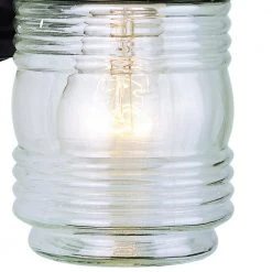 Quinn 1-Light Black Outdoor Wall Lantern Sconce with Clear Glass by Bel Air Lighting -GlowNest Shop black bel air lighting outdoor sconces 4900 bk 4f 1000