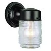 Quinn 1-Light Black Outdoor Wall Lantern Sconce with Clear Glass by Bel Air Lighting -GlowNest Shop black bel air lighting outdoor sconces 4900 bk 64 1000