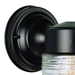 Quinn 1-Light Black Outdoor Wall Lantern Sconce with Clear Glass by Bel Air Lighting -GlowNest Shop black bel air lighting outdoor sconces 4900 bk c3 1000