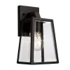 Obsidian 10 in. 1-Light Black Outdoor Wall Light Sconce Lantern with Clear Glass by Bel Air Lighting -GlowNest Shop black bel air lighting outdoor sconces 50210 bk 64 1000