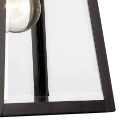 Obsidian 12 in. 1-Light Black Outdoor Wall Light Sconce Lantern with Clear Glass by Bel Air Lighting -GlowNest Shop black bel air lighting outdoor sconces 50211 bk 4f 1000