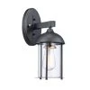 Blues 13.5 in. 1-Light Black and Brushed Nickel Outdoor Wall Light Sconce Lantern by Bel Air Lighting -GlowNest Shop black bel air lighting outdoor sconces 50230 bk 64 1000