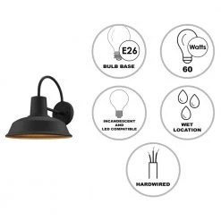 Tacoma 1-Light Black Barn Farmhouse Outdoor Wall Light Sconce by Bel Air Lighting 13 Tacoma 1-Light Black Barn Farmhouse Outdoor Wall Light Sconce by Bel Air Lighting -GlowNest Shop black bel air lighting outdoor sconces 50330 bk 40 1000