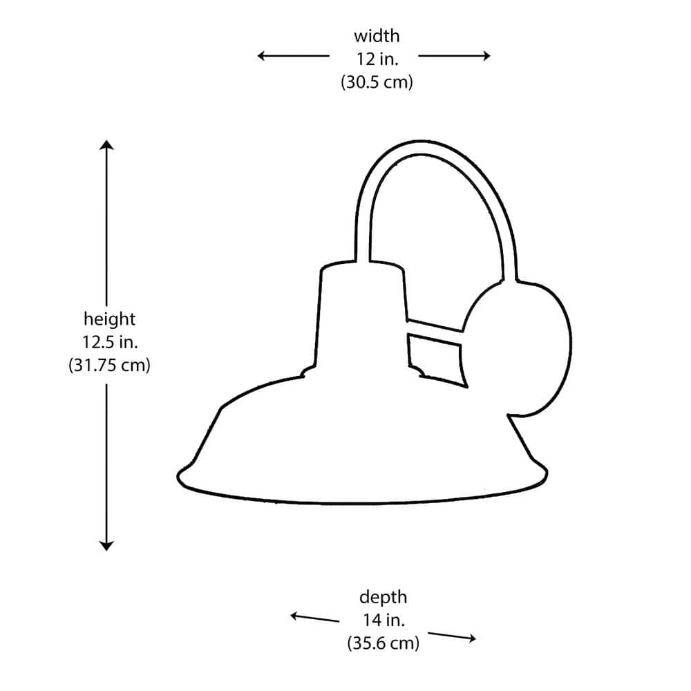 Tacoma 1-Light Black Barn Farmhouse Outdoor Wall Light Sconce by Bel Air Lighting 7 Tacoma 1-Light Black Barn Farmhouse Outdoor Wall Light Sconce by Bel Air Lighting - Image 5