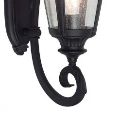 Commons 1-Light Black Outdoor Wall Light Coach Lantern with Seeded Glass by Bel Air Lighting -GlowNest Shop black bel air lighting outdoor sconces 5040 bk 44 1000