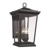 Turlock 3-Light Black Outdoor Wall Light Sconce Lantern with Clear Glass by Bel Air Lighting -GlowNest Shop black bel air lighting outdoor sconces 50772 bk 64 1000