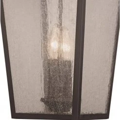 Rasmussen 2-Light Black Outdoor Wall Light Sconce Lantern with Seeded Glass by Bel Air Lighting -GlowNest Shop black bel air lighting outdoor sconces 50932 bk 1f 1000