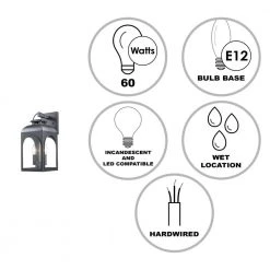 Presence 2-Light Black Outdoor Wall Light Sconce Lantern with Clear Glass by Bel Air Lighting -GlowNest Shop black bel air lighting outdoor sconces 51281 bk 40 1000