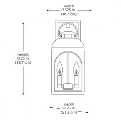 Presence 2-Light Black Outdoor Wall Light Sconce Lantern with Clear Glass by Bel Air Lighting -GlowNest Shop black bel air lighting outdoor sconces 51281 bk a0 1000