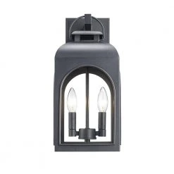 Presence 2-Light Black Outdoor Wall Light Sconce Lantern with Clear Glass by Bel Air Lighting -GlowNest Shop black bel air lighting outdoor sconces 51281 bk c3 1000