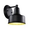 Channing 1-Light Small Black Barn Farmhouse Outdoor Wall Light Sconce with Metal Shade by Bel Air Lighting -GlowNest Shop black bel air lighting outdoor sconces 51320 bk 64 1000