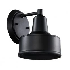 Channing 1-Light Small Black Barn Farmhouse Outdoor Wall Light Sconce with Metal Shade by Bel Air Lighting 16 Channing 1-Light Small Black Barn Farmhouse Outdoor Wall Light Sconce with Metal Shade by Bel Air Lighting -GlowNest Shop black bel air lighting outdoor sconces 51320 bk c3 1000
