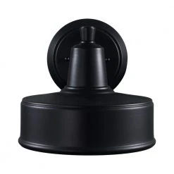 Channing 1-Light Medium Black Barn Farmhouse Outdoor Wall Light Sconce with Metal Shade by Bel Air Lighting -GlowNest Shop black bel air lighting outdoor sconces 51321 bk 4f 1000