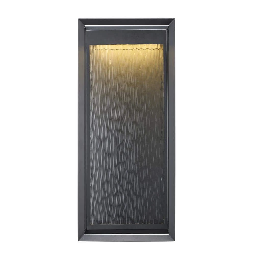 Steelwater 23 in. Black Outdoor Hardwired Wall Lantern Sconce Light with Clear Water Glass by Bel Air Lighting 8 Steelwater 23 in. Black Outdoor Hardwired Wall Lantern Sconce Light with Clear Water Glass by Bel Air Lighting - Image 6