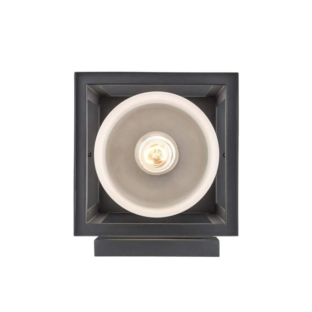 Shaakar 1-Light Black Outdoor Wall Light Sconce Lantern with Frosted Glass by Bel Air Lighting 7 Shaakar 1-Light Black Outdoor Wall Light Sconce Lantern with Frosted Glass by Bel Air Lighting - Image 5