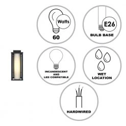 Adler 16 in. 1-Light Black Outdoor Hardwired Wall Lantern Sconce with Clear and Frosted Glass by Bel Air Lighting -GlowNest Shop black bel air lighting outdoor sconces 51461 bk 40 1000