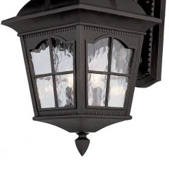 Briarwood 3-Light Black Outdoor Wall Light Sconce Lantern with Water Glass by Bel Air Lighting -GlowNest Shop black bel air lighting outdoor sconces 5420 bk 4f 1000