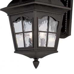 Briarwood 4-Light Black Outdoor Wall Light Sconce Lantern with Water Glass by Bel Air Lighting -GlowNest Shop black bel air lighting outdoor sconces 5424 bk 4f 1000