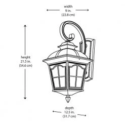Briarwood 2-Light Black Outdoor Wall Light Sconce Lantern with Water Glass by Bel Air Lighting -GlowNest Shop black bel air lighting outdoor sconces 5429 bk 77 1000