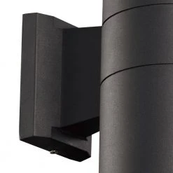 Compact 10 in. Black Integrated LED Outdoor Wall Light Cylinder Sconce with Clear Glass by Bel Air Lighting 11 Compact 10 in. Black Integrated LED Outdoor Wall Light Cylinder Sconce with Clear Glass by Bel Air Lighting -GlowNest Shop black bel air lighting outdoor sconces led 40960 bk 4f 1000