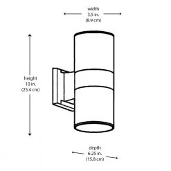 Compact 10 in. Black Integrated LED Outdoor Wall Light Cylinder Sconce with Clear Glass by Bel Air Lighting 9 Compact 10 in. Black Integrated LED Outdoor Wall Light Cylinder Sconce with Clear Glass by Bel Air Lighting -GlowNest Shop black bel air lighting outdoor sconces led 40960 bk 77 1000